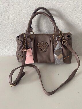 Juicy Couture In Her Juicy Era Satchel Bag Iced Coffee Crossbody W/Charm NEW